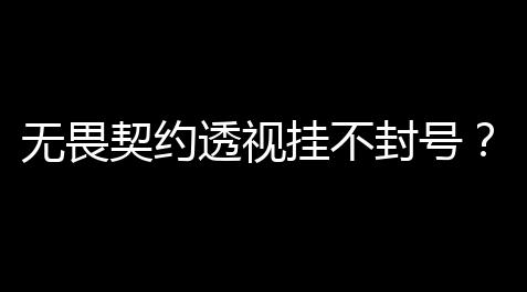 无畏契约透视挂不封号？真实高手零封号实战指南,蜗牛辅助ios